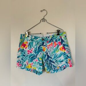 LILLY PULITZER Serene Blue Tippy Top Callahan Shorts Size 2